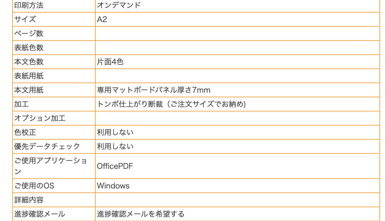 プリントパックのウェルカムボード注文画面