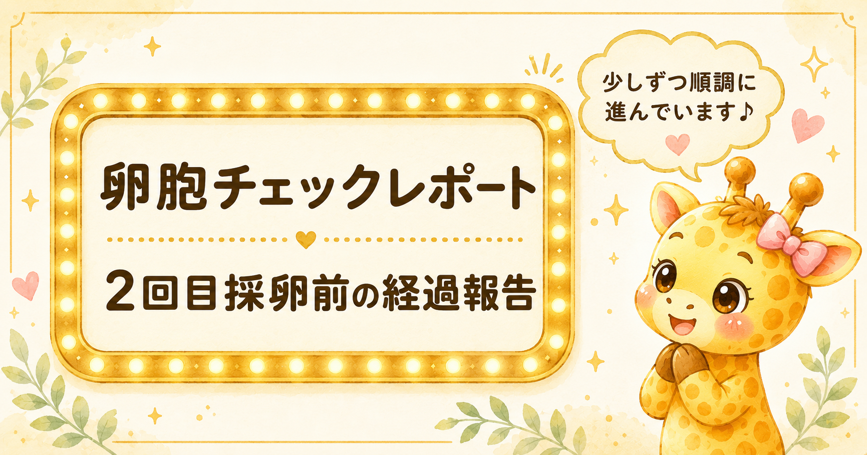 卵胞チェックレポート｜2回目採卵前の経過報告