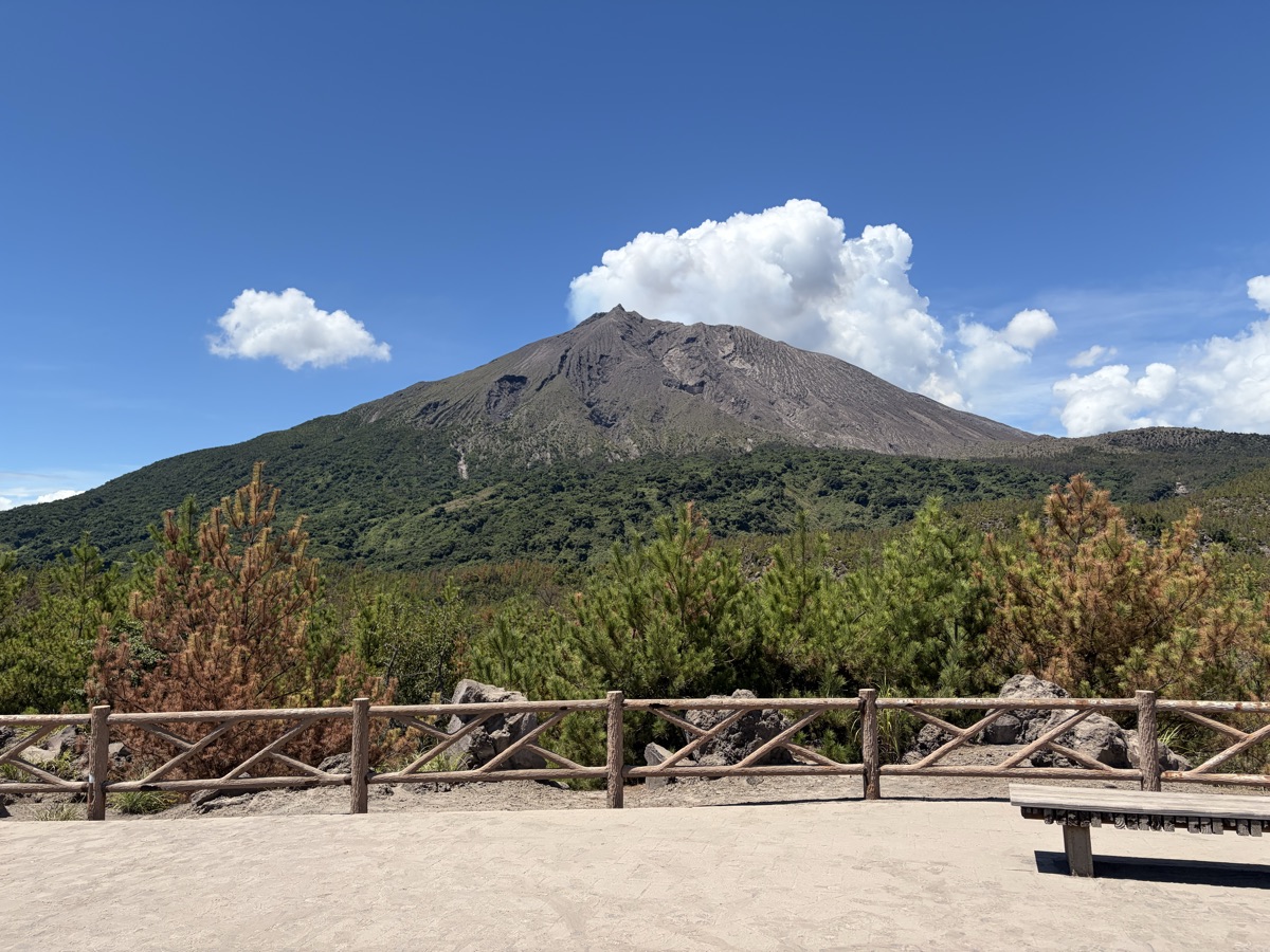 展望所から見た桜島